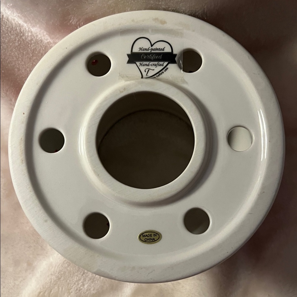 LK NW 🐔 NEVER USED HAND-CRAFTED RED WHITE ROOSTER DESIGN JAR CANDLE SHADE COVER - Picture 7 of 11